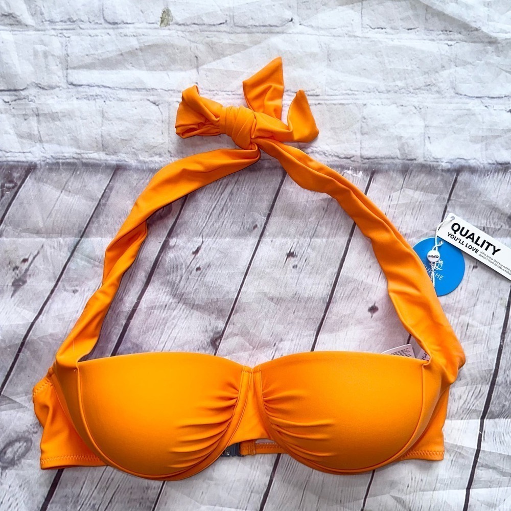 NWT Women’s Medium Cupshe Formed Underwire Orange Bikini Swim Top